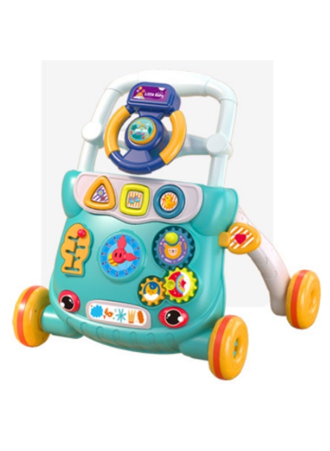 3 في 1 مشاية أطفال 3 في 1 للبنات والأولاد مشاية للجلوس والوقوف، مركز أنشطة تعليمية مع لوحة لعب قابلة للإزالة تصميم ألعاب مشي للأطفال الرضع والبنات (أخضر)